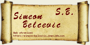 Simeon Belčević vizit kartica